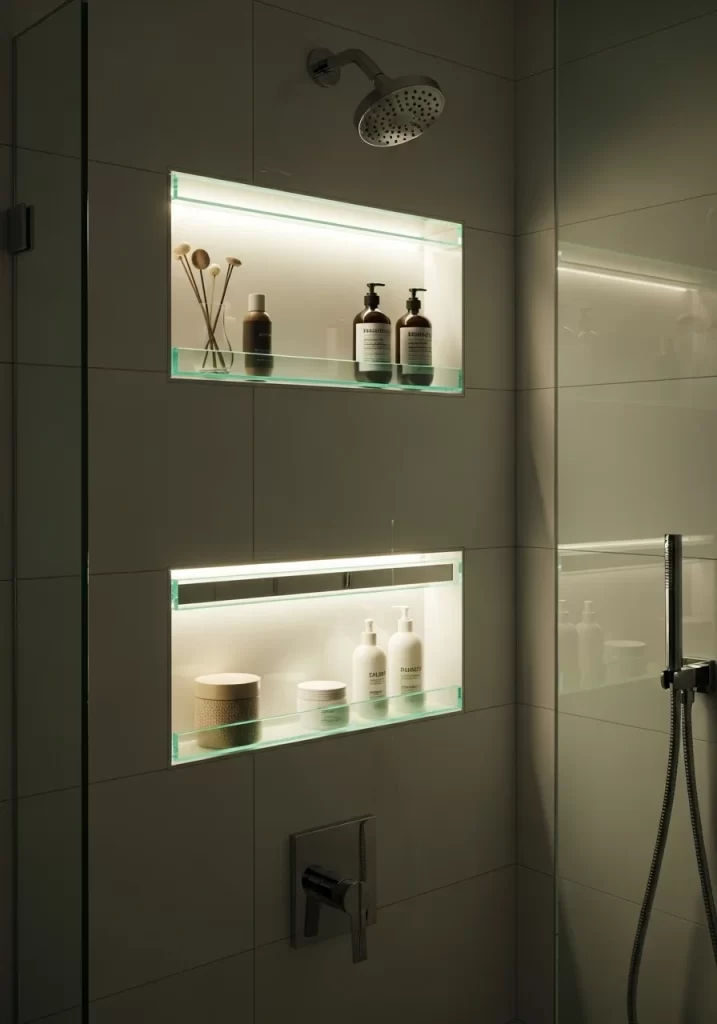The Backlit Shower Niches