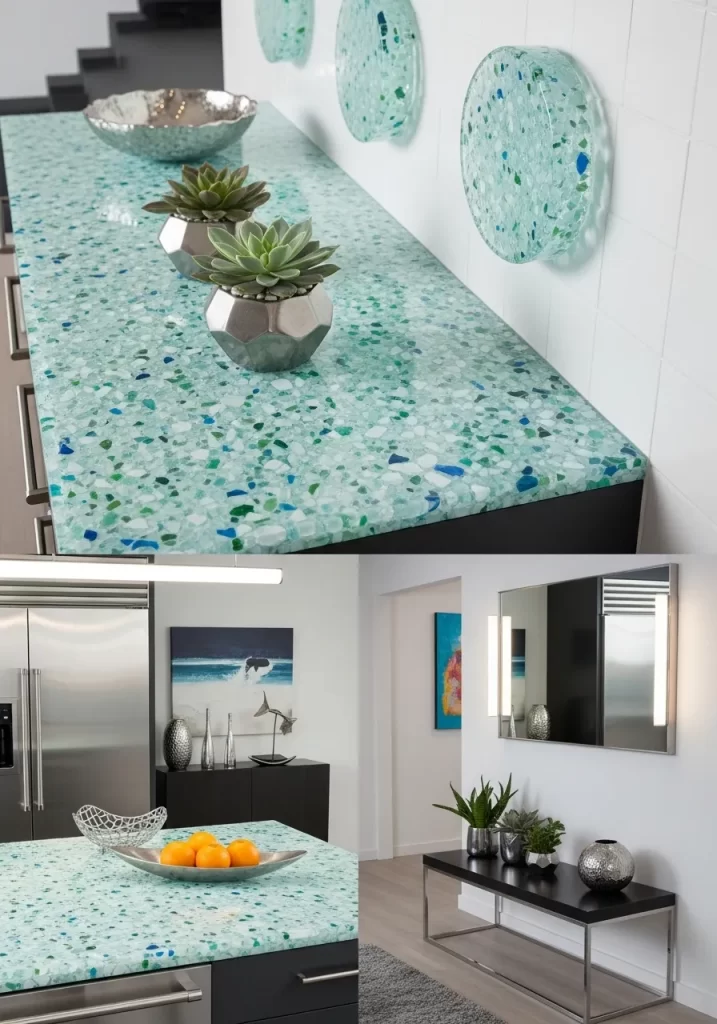 Recycled Glass Countertops