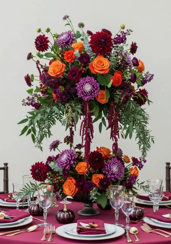 The Grand Jewel-Toned Floral Tower