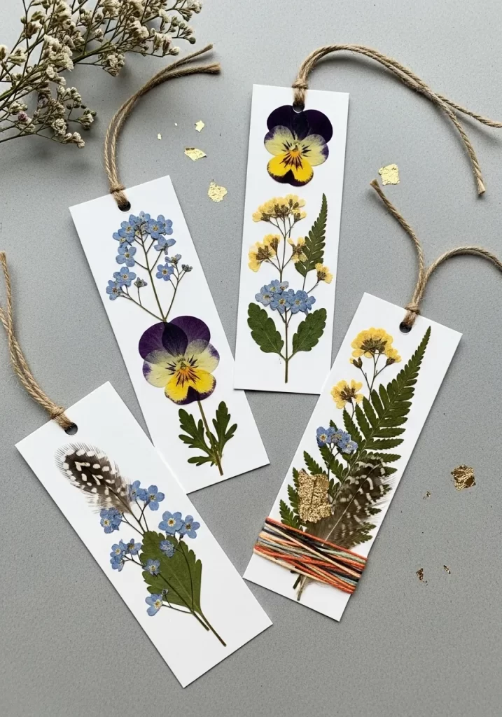 Handmade Botanical Bookmarks