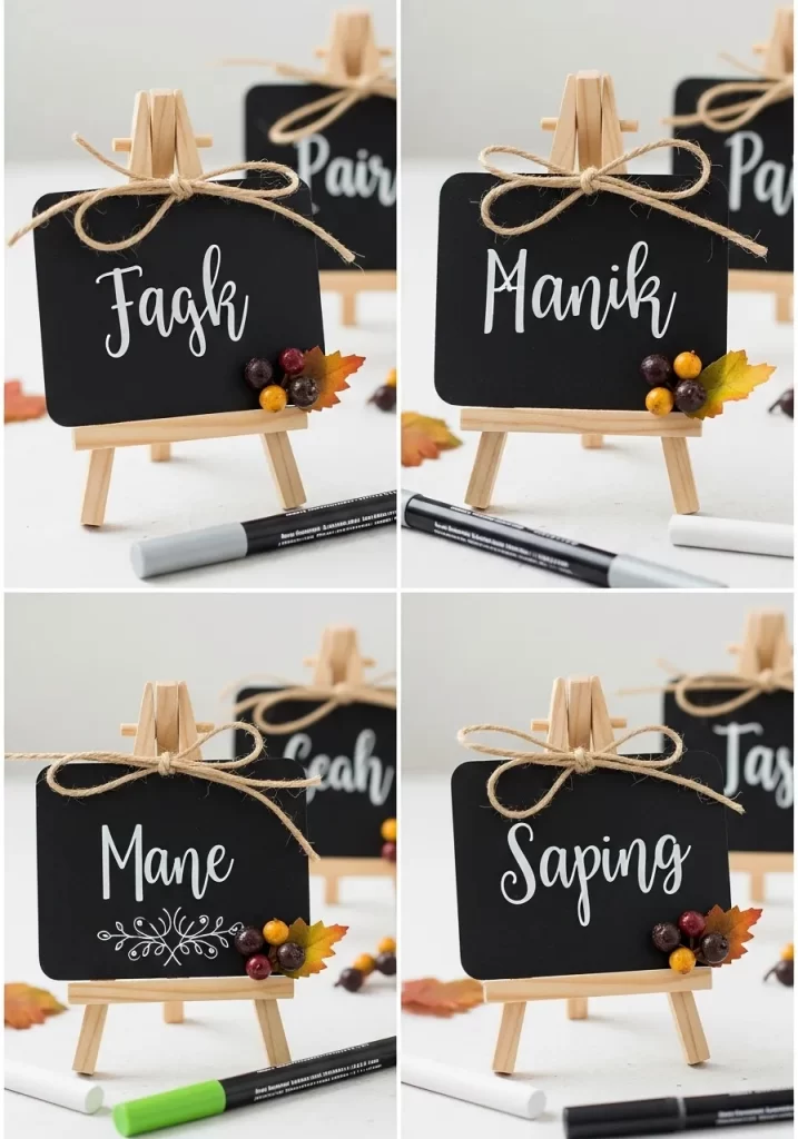 Miniature Chalkboard Easel Place Cards