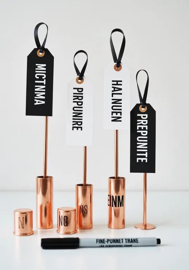  Industrial Copper Pipe Place Card Holders