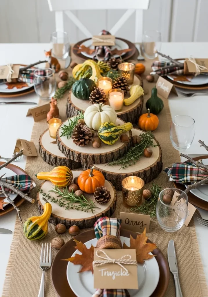 Rustic Woodland Tiered Gourds