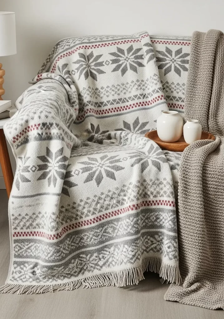Nordic Snowflake Throw