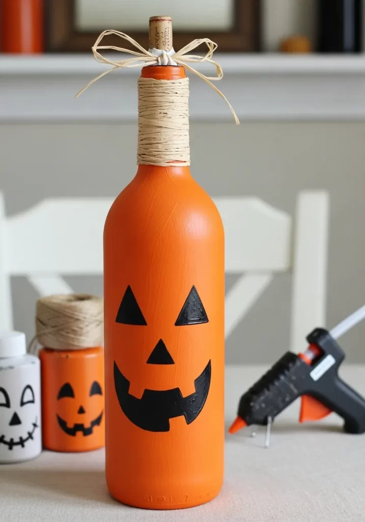 Jack-O-Lantern Wine Bottle