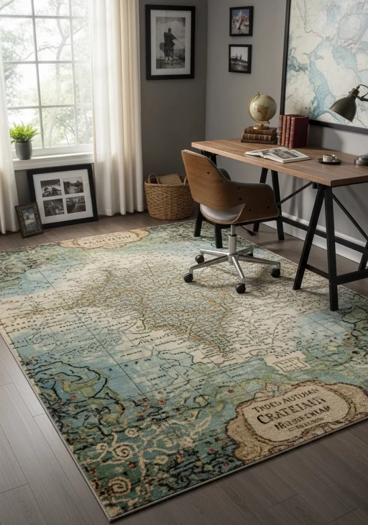 The Vintage World Map Rug