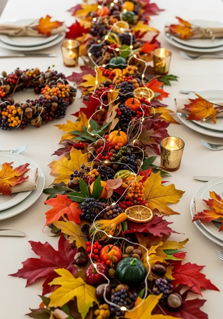 Illuminated Autumn Leaf Garland