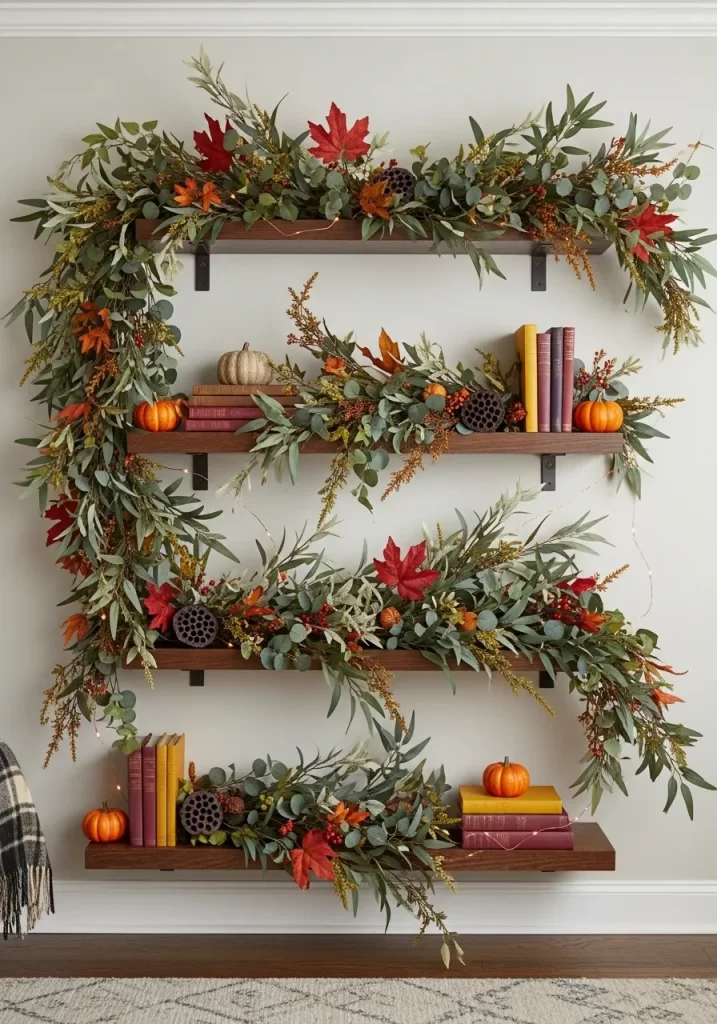 The Autumn Bookshelf Cascade