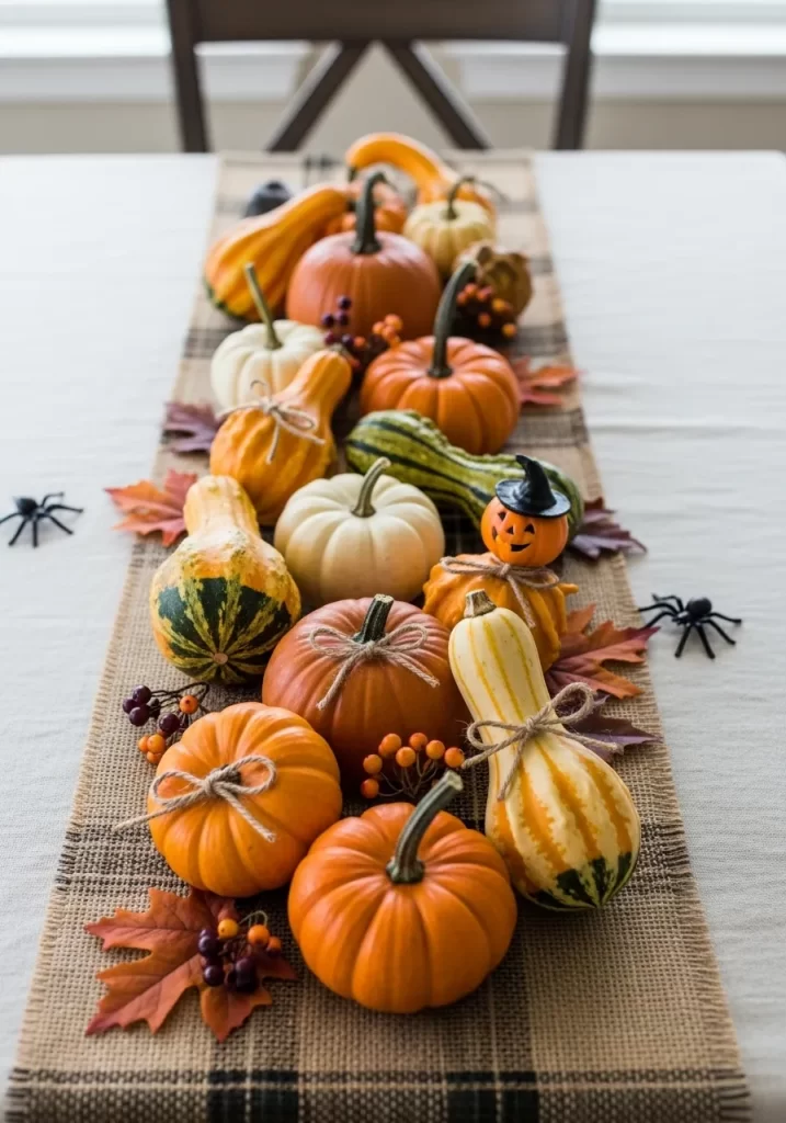 Rustic Pumpkin Table Runner