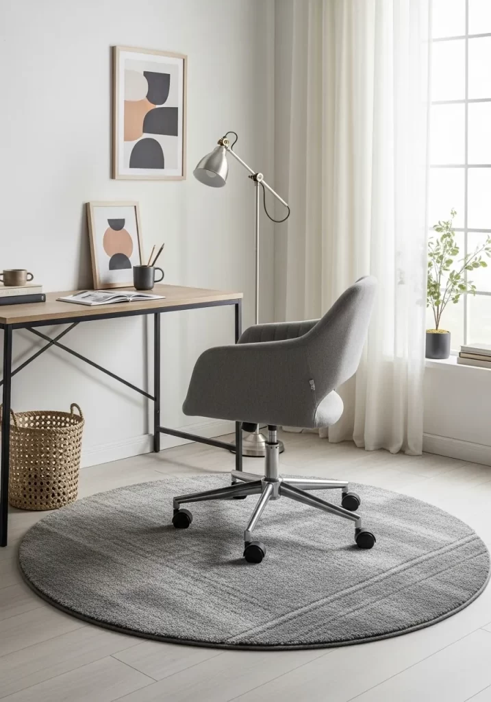 The Minimalist Gray Round Rug