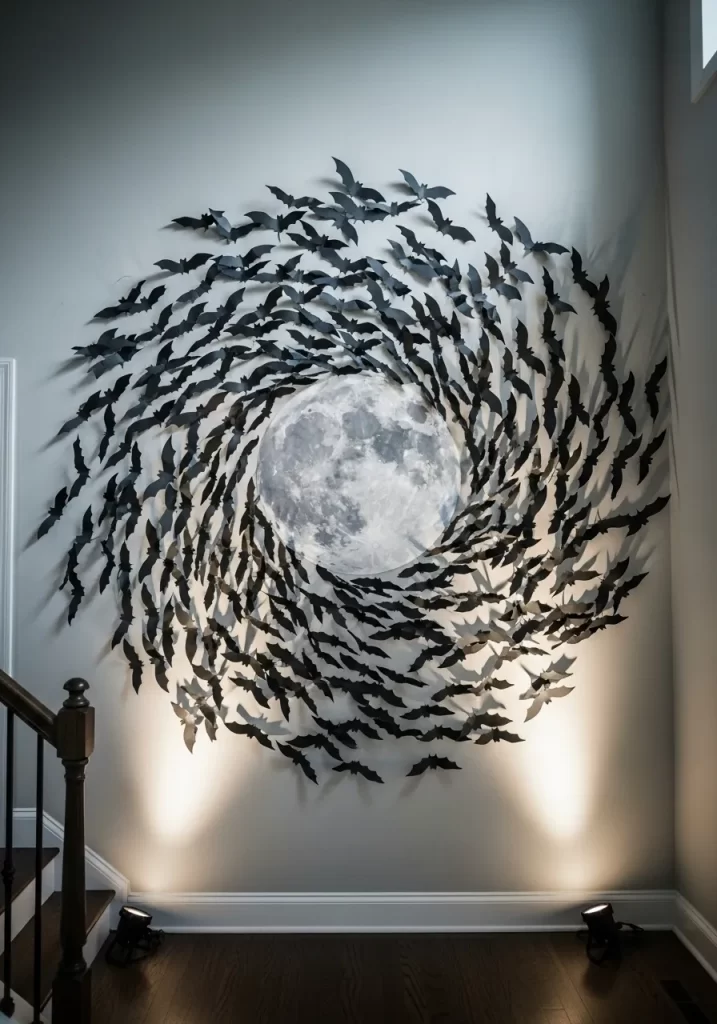 Stunning Lunar Bat Swarm