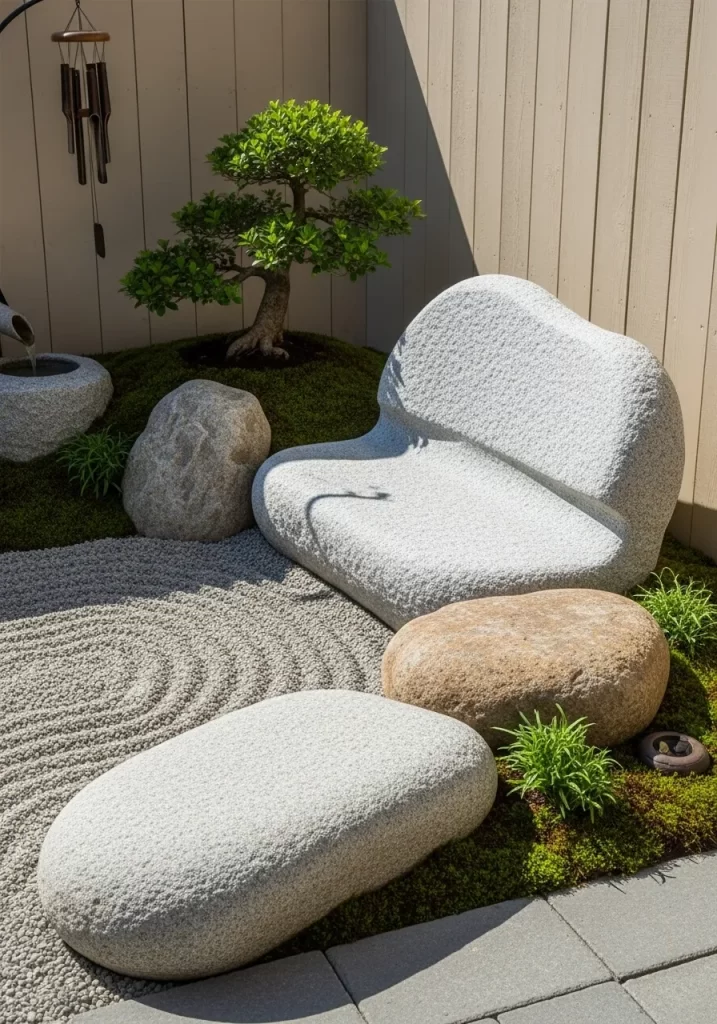 The Zen Garden Stone Seating