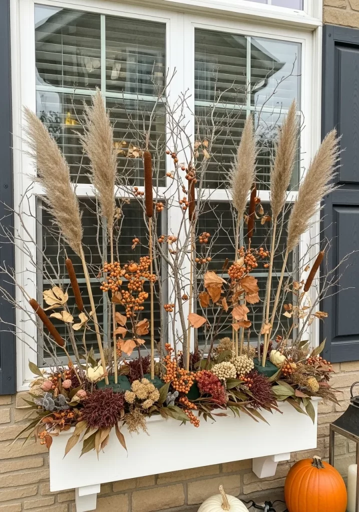 A Harvest Window Box Display