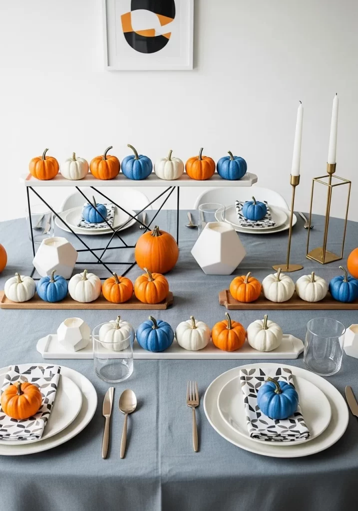 The Playful Blue & Orange Pumpkin Parade