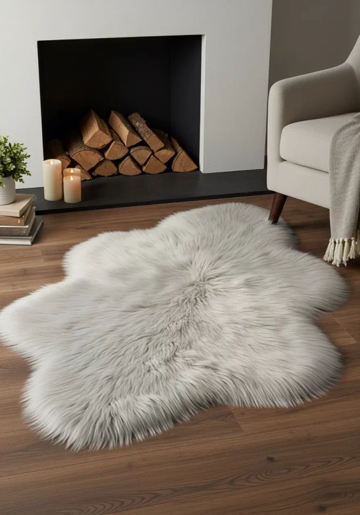 The Star-Shaped Faux Fur Rug