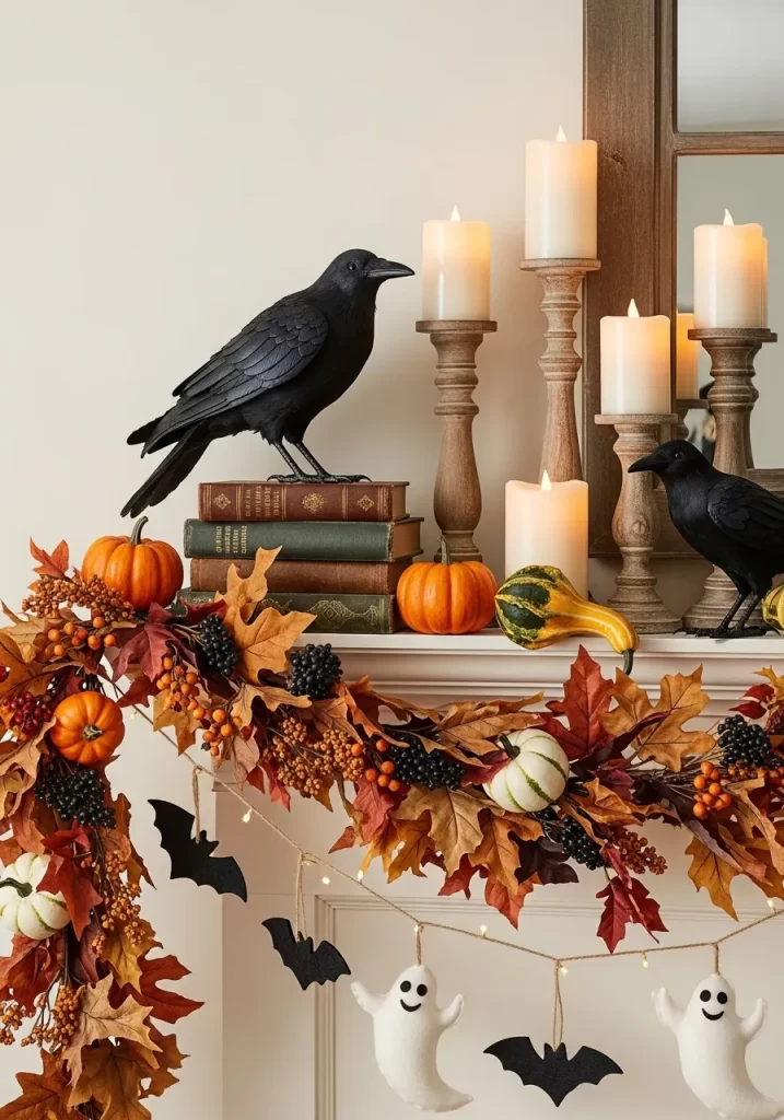 Crows and Autumn Leaves