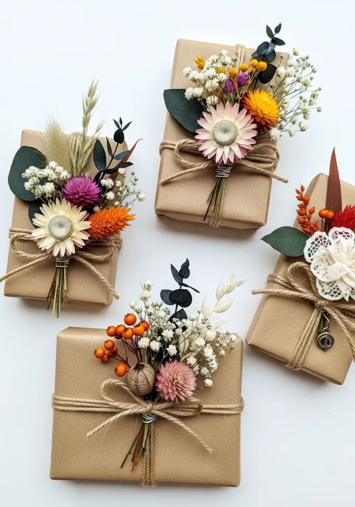 The Floral-Topped Gift Wrap