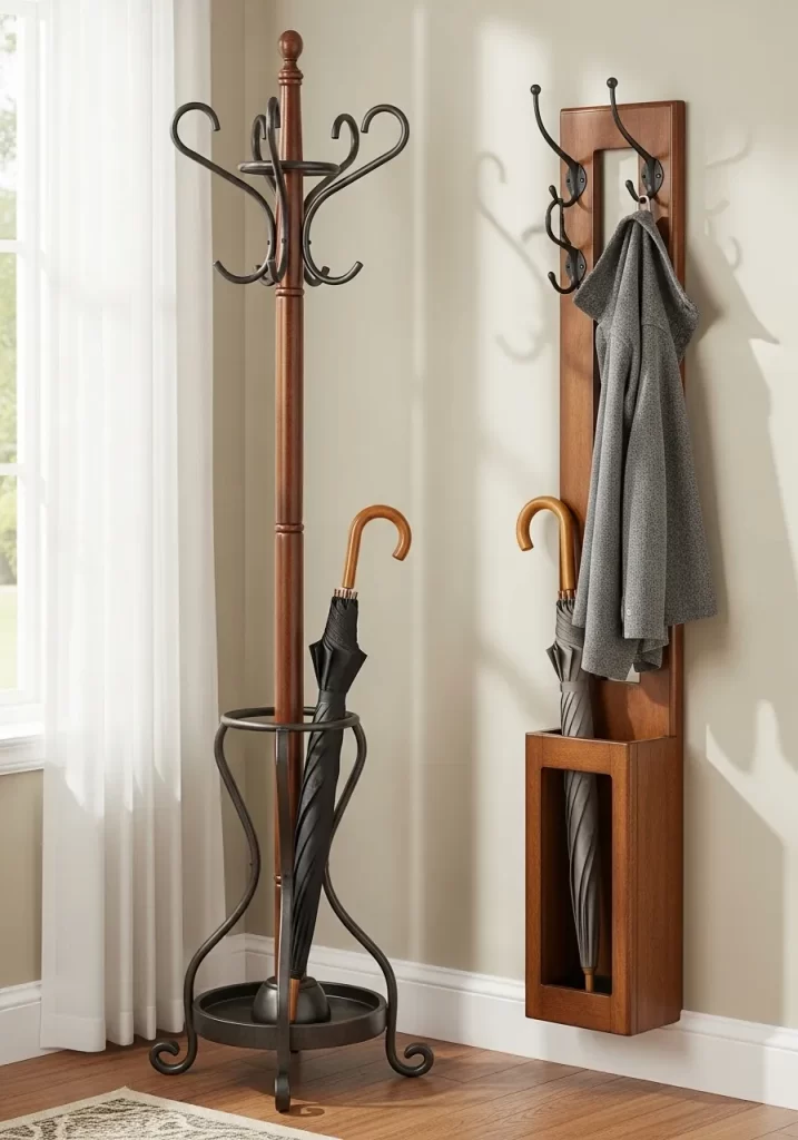 The Dual Umbrella & Coat Holders