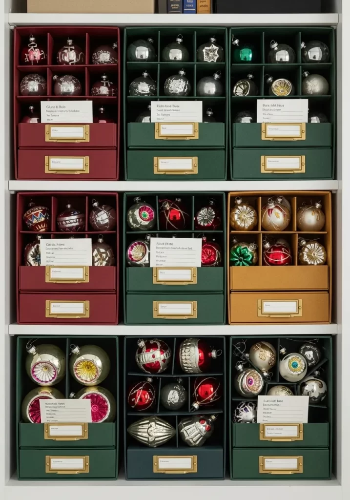 Labeled Ornament Boxes