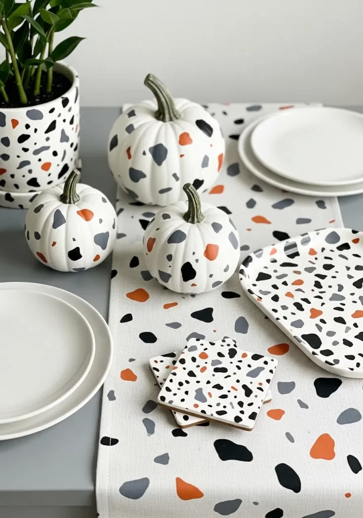 Terrazzo Style Pumpkins