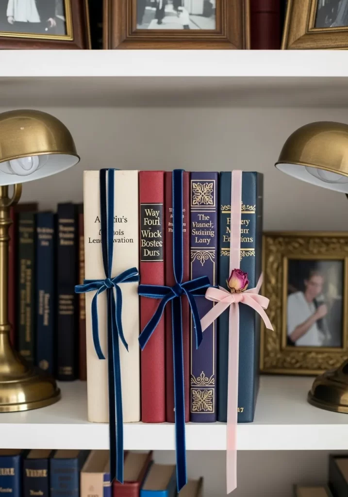 Bookshelf Bundles with Velvet Bows