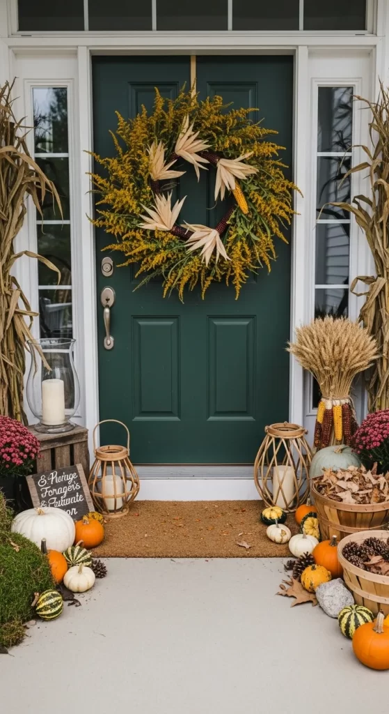 Goldenrod and Corn Stalks