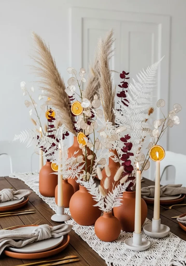 Bohemian Dried Earth Vases