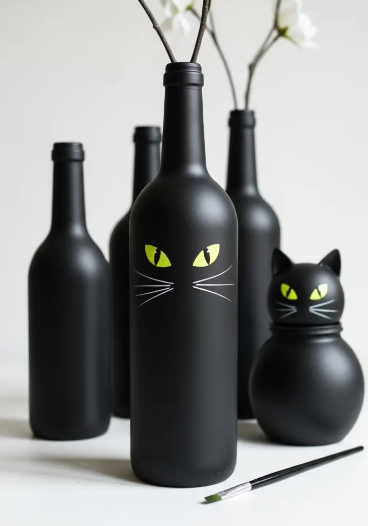 Sleek Black Cat Bottles Sleek Black Cat Bottles