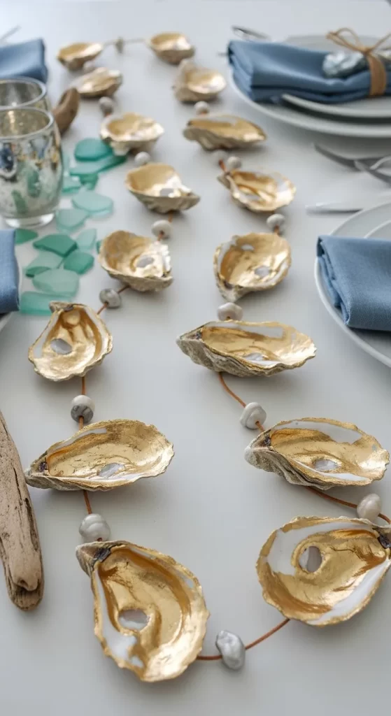 Gilded Oyster Shell Garland