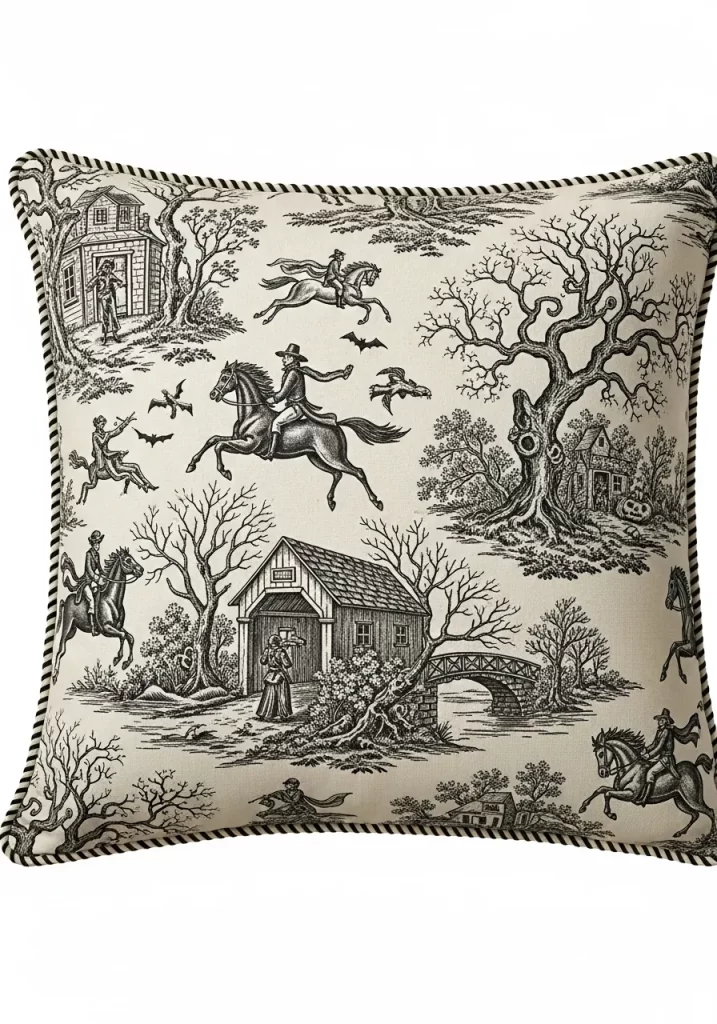 Sleepy Hollow Toile Pillow
