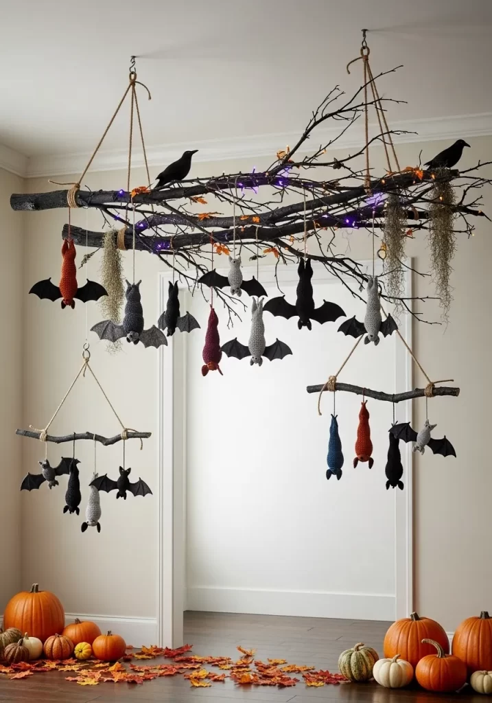 Rustic Bat Branch Mobile