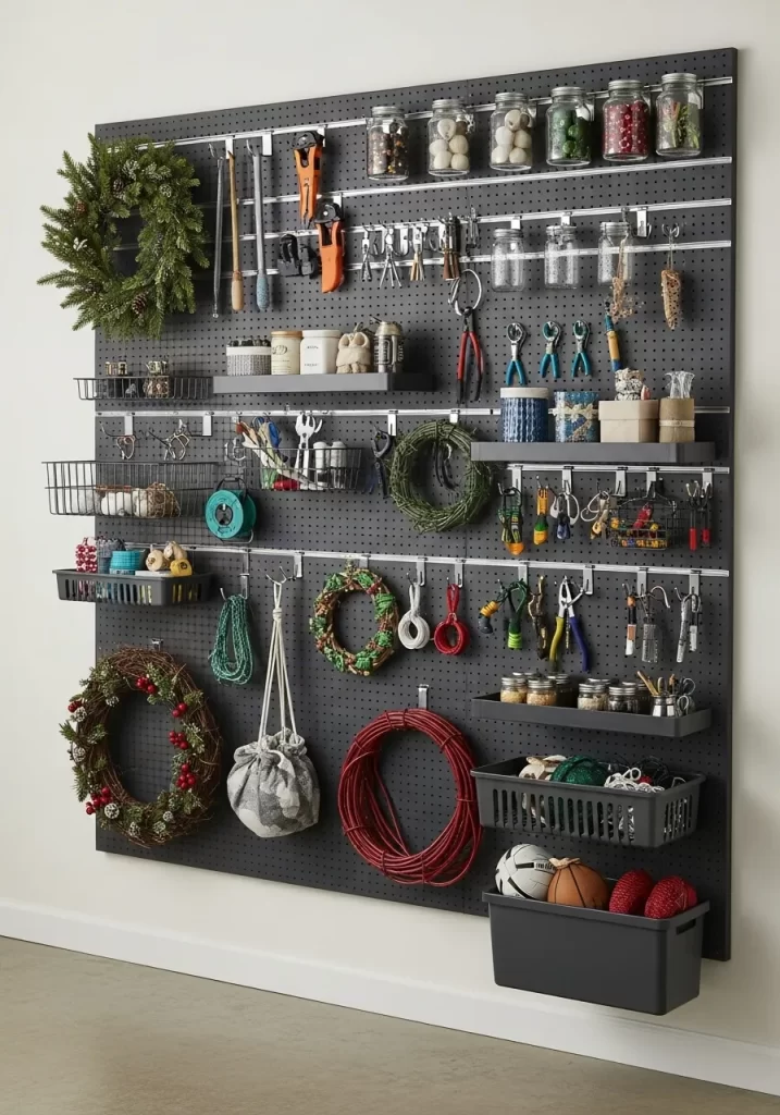 Wall-Mounted Pegboard Organizer