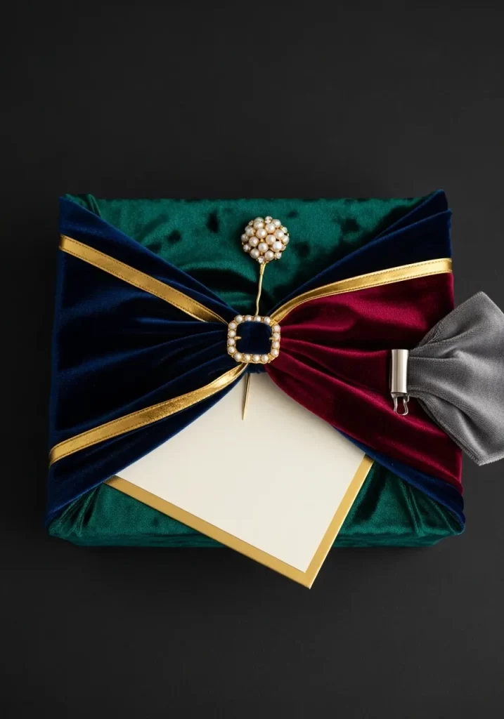 Luxe Velvet and Brooch Wrap