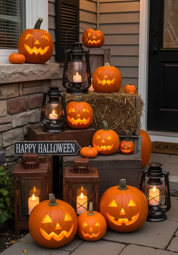 Glowing Jack-o'-lantern Staircase
