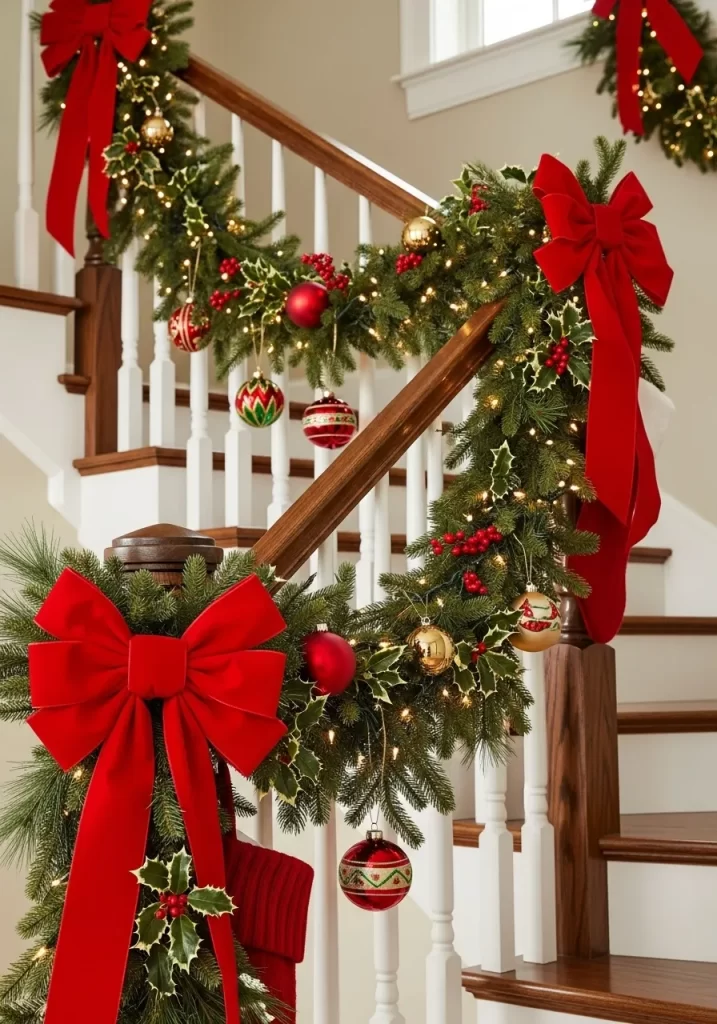 Christmas Stair Decor
