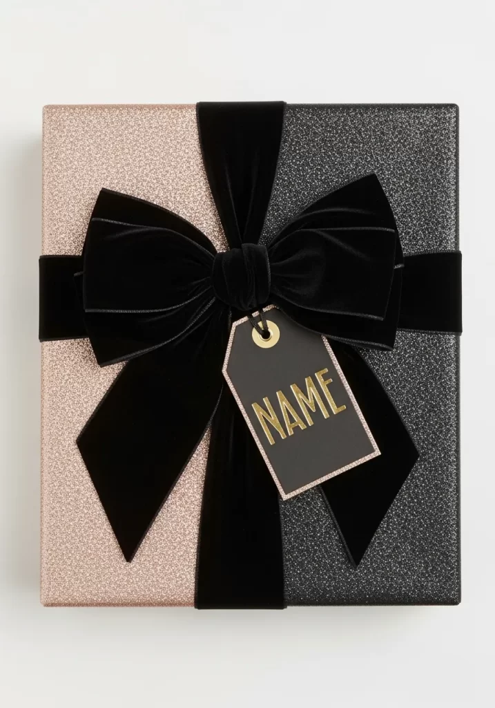 Glitter and Velvet Tuxedo Wrap