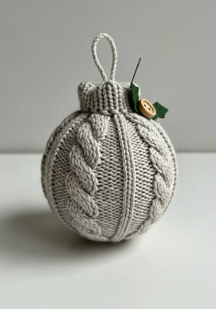 Cozy Cable-Knit Bauble