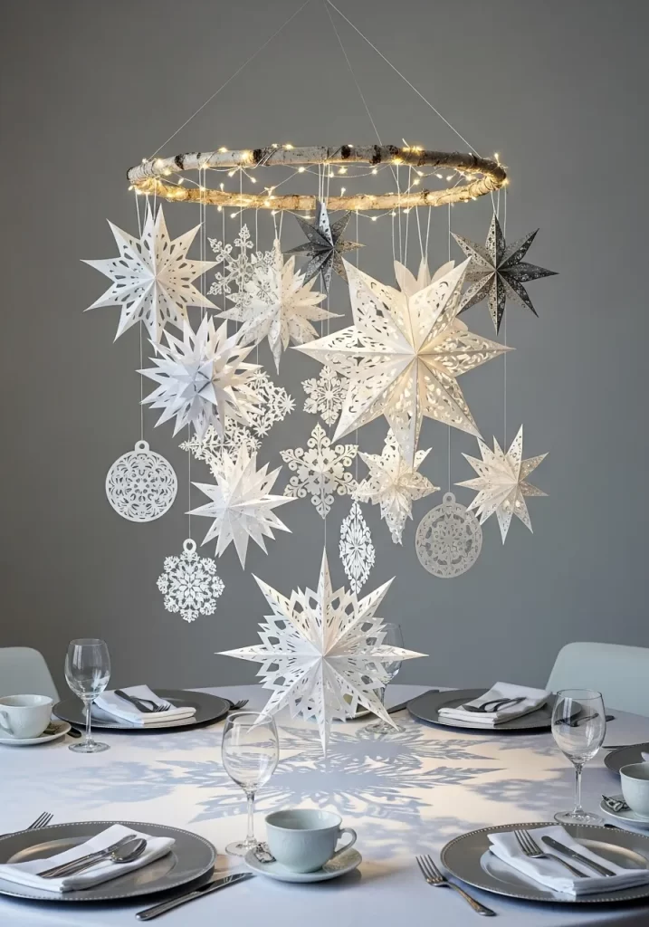 Celestial Paper Star Chandelier