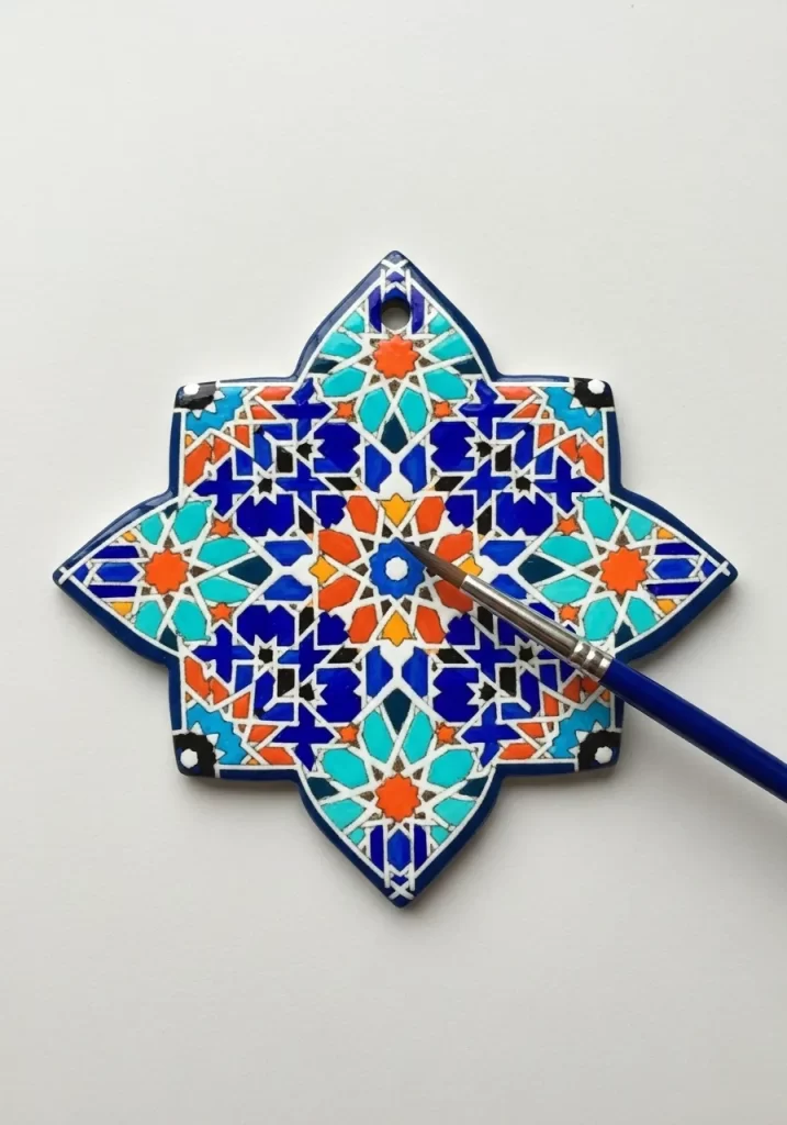Hand-Painted Mosaic Star