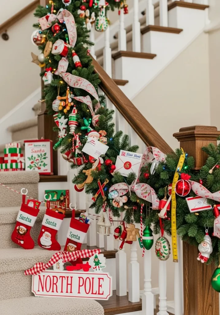 Christmas Stair Decor