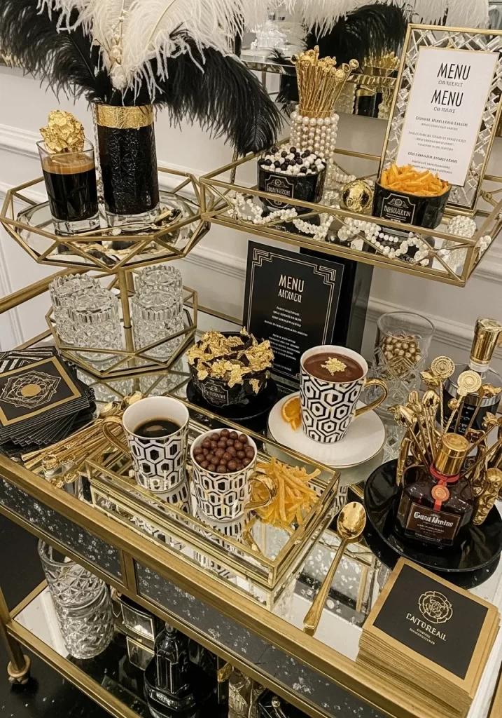 Glamorous Gatsby Art Deco Coffee Cart