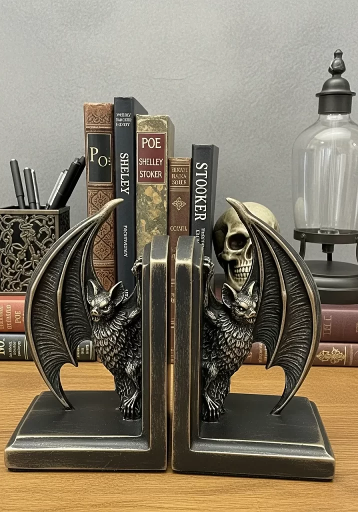 Gothic Bat Wing Bookends