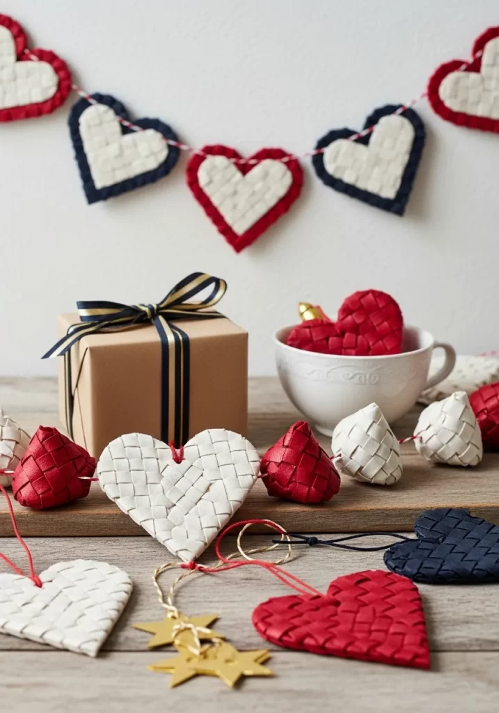 Woven Danish Heart Ornaments