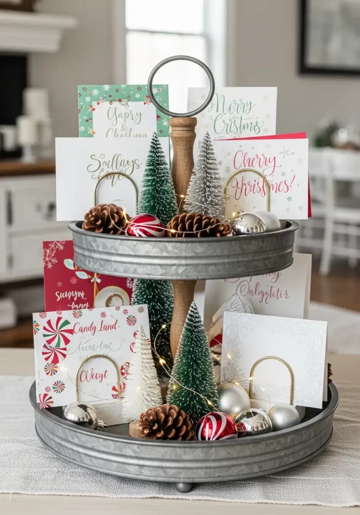 Festive Tiered Tray Centerpiece