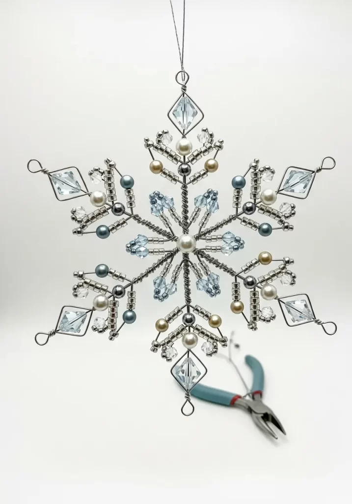 Beaded Wire Snowflake