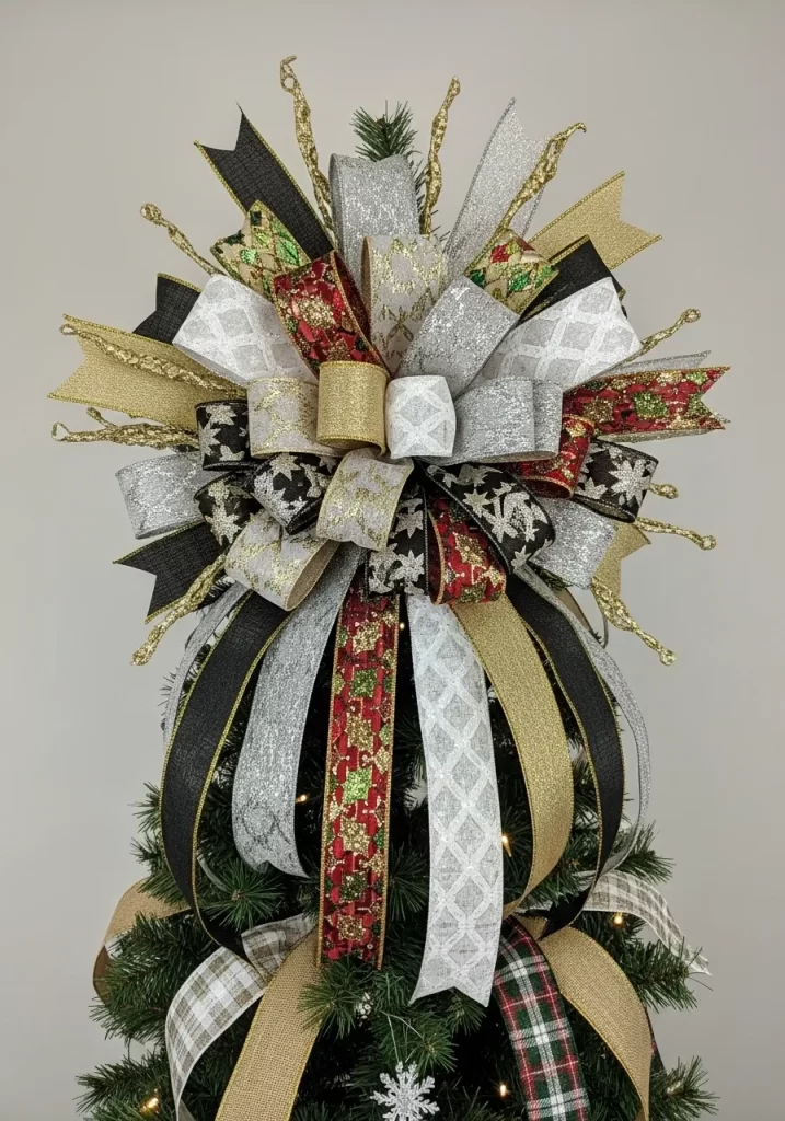 Extravagant Christmas Tree Topper Bow