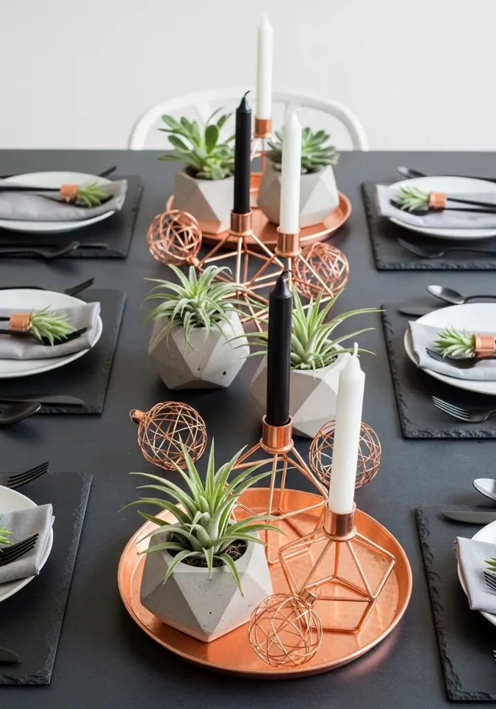 Geometric Copper & Concrete