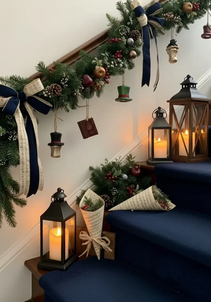 Christmas Stair Decor