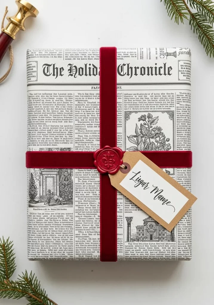 Vintage Holiday Chronicle Wrap