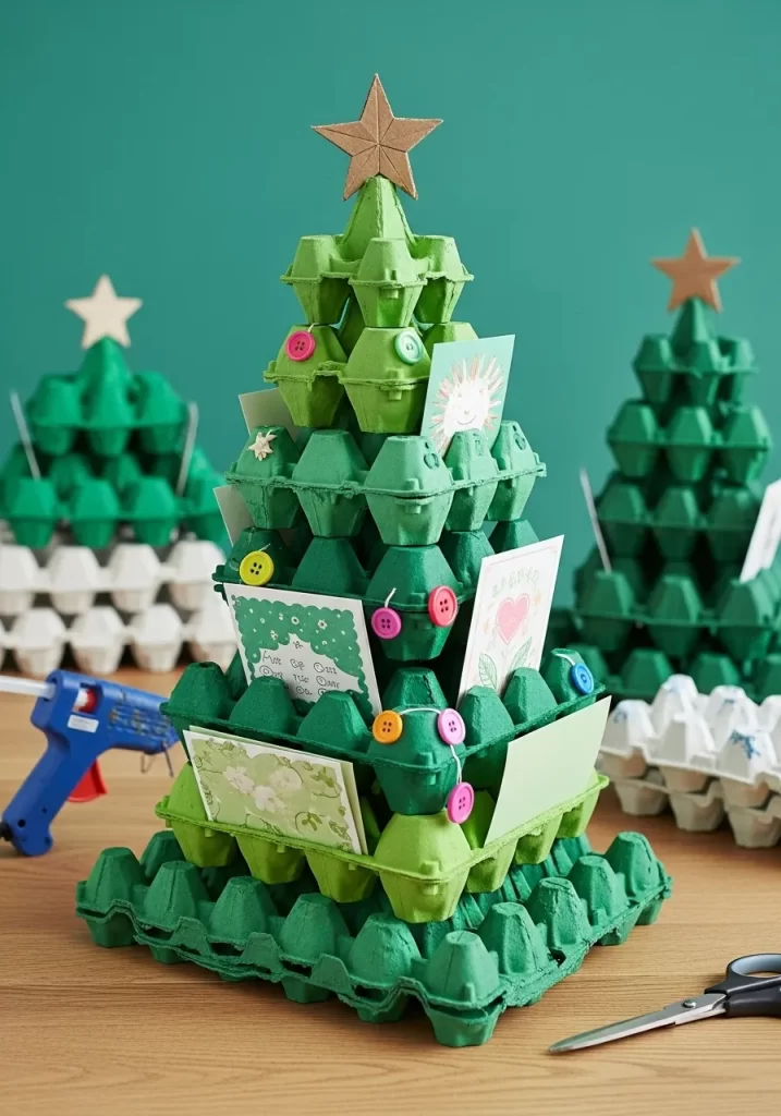 Upcycled Egg Carton Tree